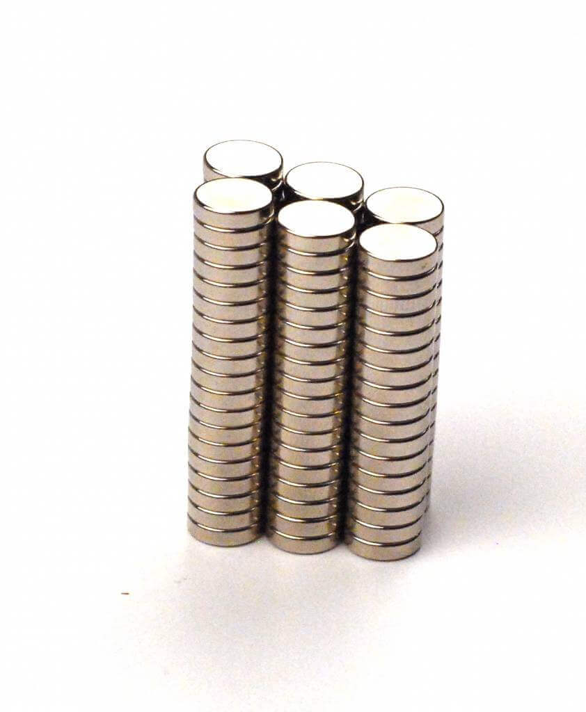 Tegenmagneet rond 8mm (per 40 stuks)