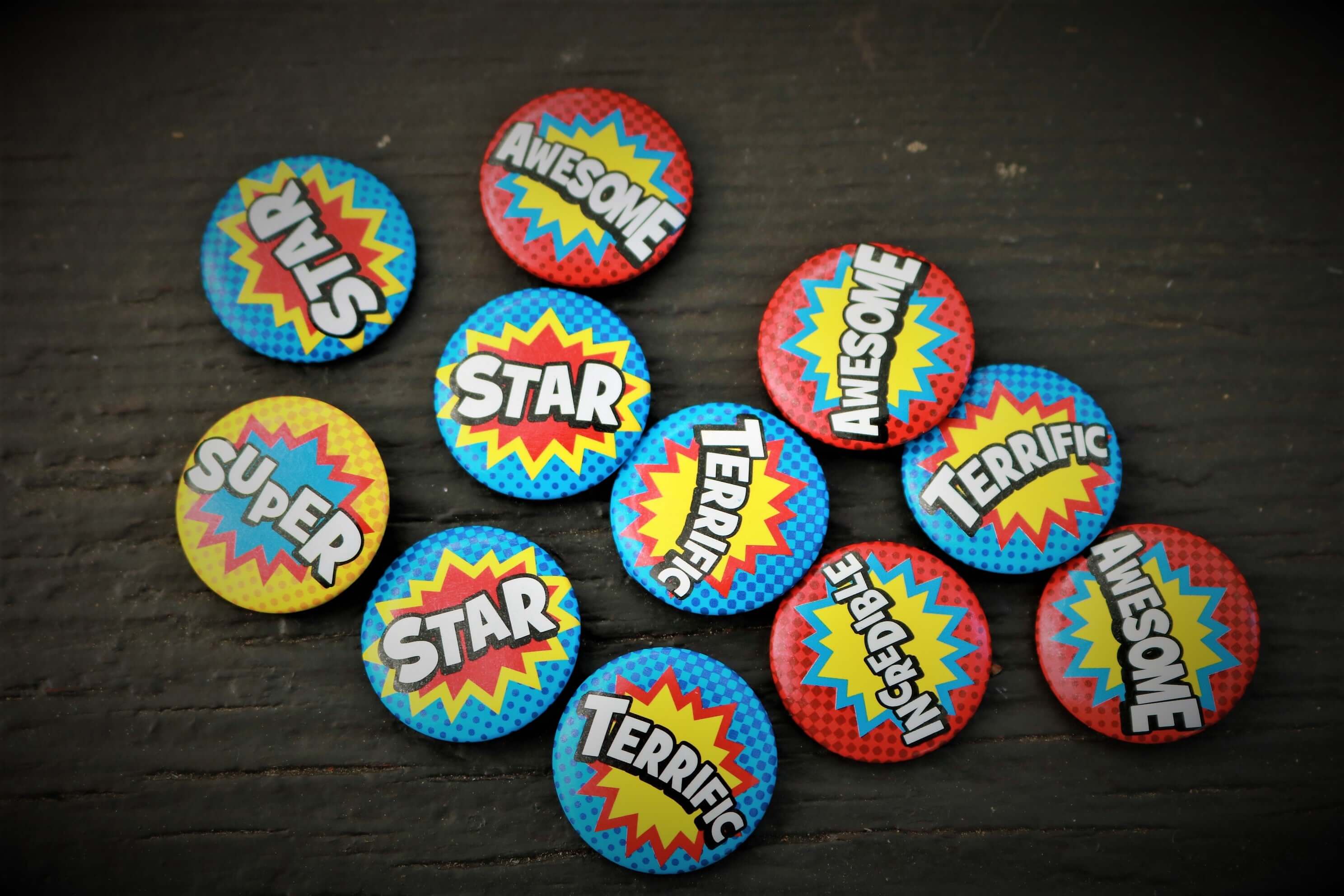 super awesome incredible buttons